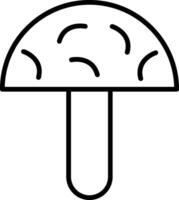 ícone de linha de cogumelos vetor
