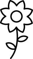 ícone de linha de flor vetor