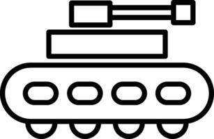 ícone de linha de tanque vetor