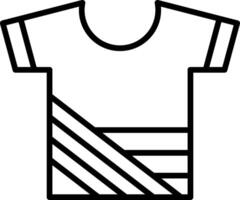 ícone de linha de camisa vetor
