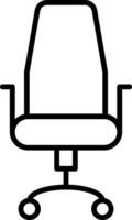 ícone da linha de cadeira vetor