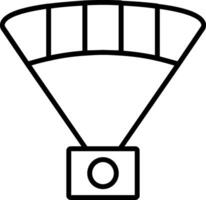 ícone de linha de parapente vetor