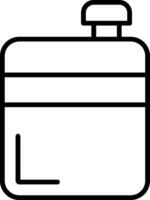 ícone de linha de frasco vetor