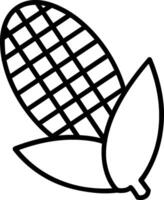 ícone de linha de milho vetor