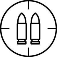 ícone de linha de munição vetor