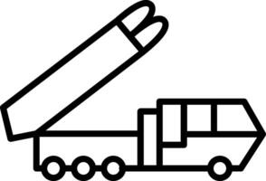 ícone de linha de caminhão vetor