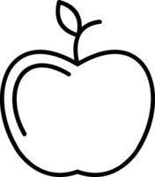 ícone da linha maçã vetor