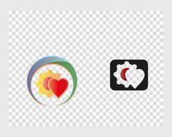configuração e amor logotipo Projeto dentro 2024 usar seu marca e companhia vetor
