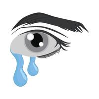 ilustração do chorando olho vetor