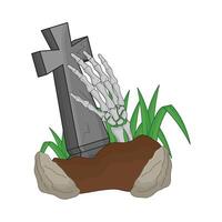 ilustração do sepultura Cruz vetor