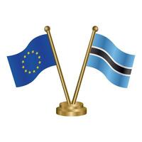 europeu União e bahamas mesa bandeiras vetor