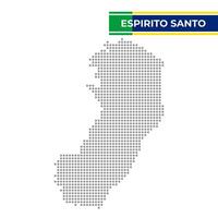 pontilhado mapa do a Estado do espírito santo dentro Brasil vetor