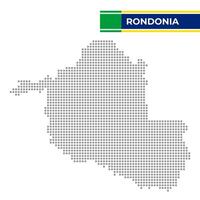 pontilhado mapa do a Estado do rondônia dentro Brasil vetor