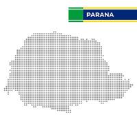 pontilhado mapa do a Estado do parana dentro Brasil vetor