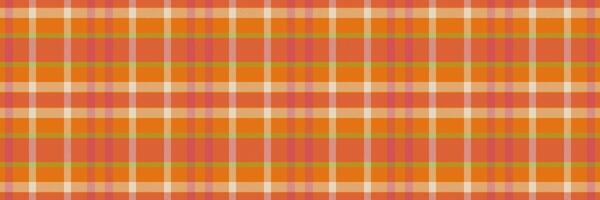 Natal Verifica textura, adolescente fundo desatado tecido. rastrear tartan têxtil xadrez padronizar dentro laranja e vermelho cores. vetor