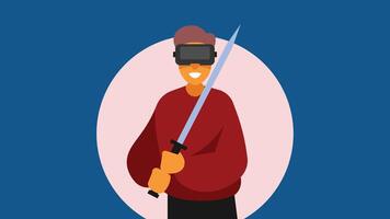 virtual realidade jogos conceito com vr óculos ilustração vetor