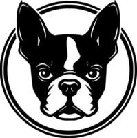 boston terrier, minimalista e simples silhueta - ilustração vetor