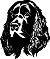 Cocker spaniel, minimalista e simples silhueta - ilustração vetor