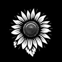 flor, Preto e branco ilustração vetor