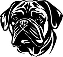 pug - minimalista e plano logotipo - ilustração vetor