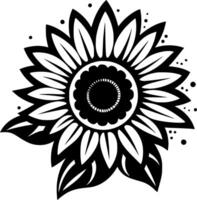 flor, Preto e branco ilustração vetor