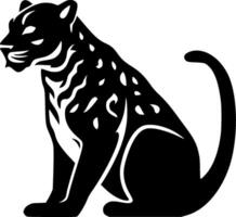 leopardo, Preto e branco ilustração vetor
