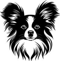 papillon cachorro - minimalista e plano logotipo - ilustração vetor