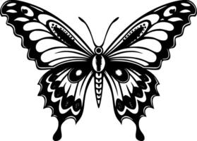 borboleta, minimalista e simples silhueta - ilustração vetor
