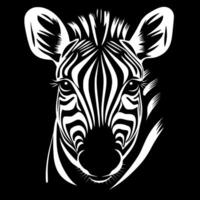 zebra bebê - minimalista e plano logotipo - ilustração vetor