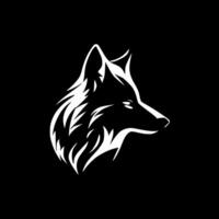 Lobo - minimalista e plano logotipo - ilustração vetor