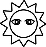 Sol esboço ilustração vetor