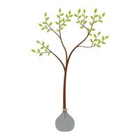 uma plantinha. plantio e crescendo árvores vetor