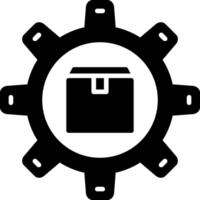 ícone de glifo de gerenciamento de produtos vetor