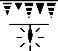 ícone de glifo de guirlandas vetor
