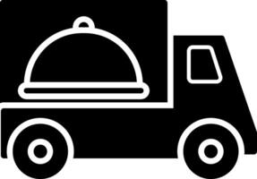 ícone de glifo de entrega de comida vetor