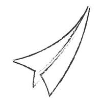 papel avião rabisco mão desenhado vetor