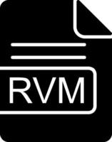 rvm Arquivo formato glifo ícone vetor