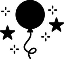 ícone de glifo de balões vetor