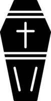 ícone de símbolo de caixão vetor