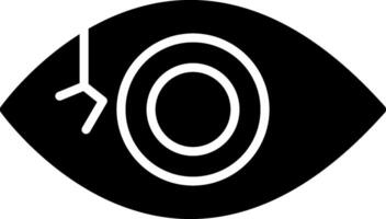 ícone de glifo de globo ocular vetor