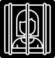 ícone de glifo de prisioneiro vetor