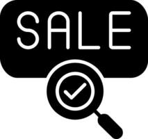 ícone de glifo de venda vetor