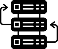 ícone de glifo de servidores vetor
