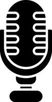 ícone de glifo de microfone vetor
