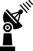ícone de glifo de antena parabólica vetor