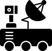 ícone de glifo do rover marte vetor