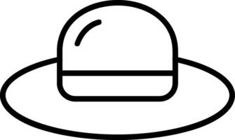 ícone de linha de chapéu vetor