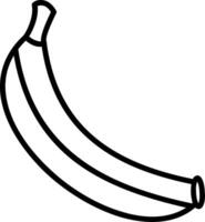 ícone de linha de banana vetor