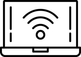 ícone de linha wi-fi vetor