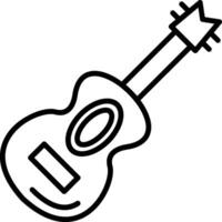 ícone de linha de guitarra vetor